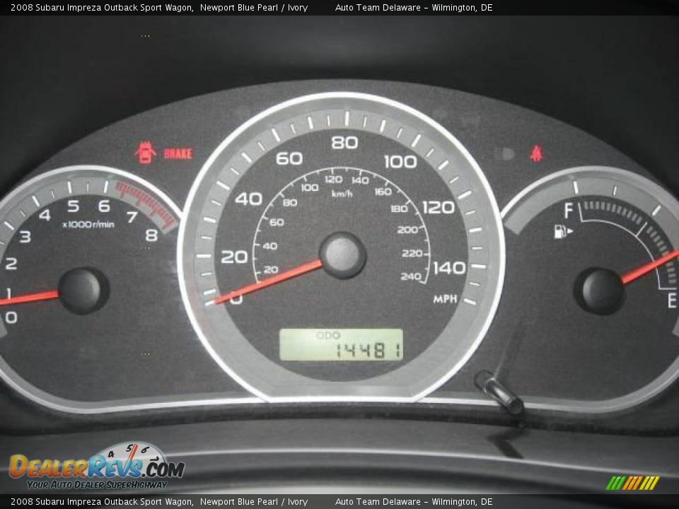 2008 Subaru Impreza Outback Sport Wagon Newport Blue Pearl / Ivory Photo #12