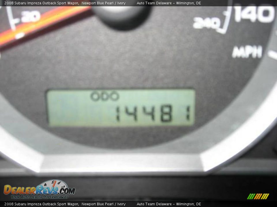 2008 Subaru Impreza Outback Sport Wagon Newport Blue Pearl / Ivory Photo #13