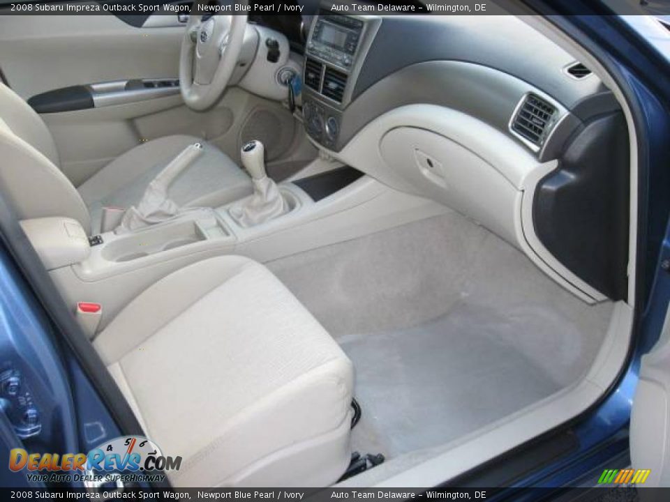 2008 Subaru Impreza Outback Sport Wagon Newport Blue Pearl / Ivory Photo #25