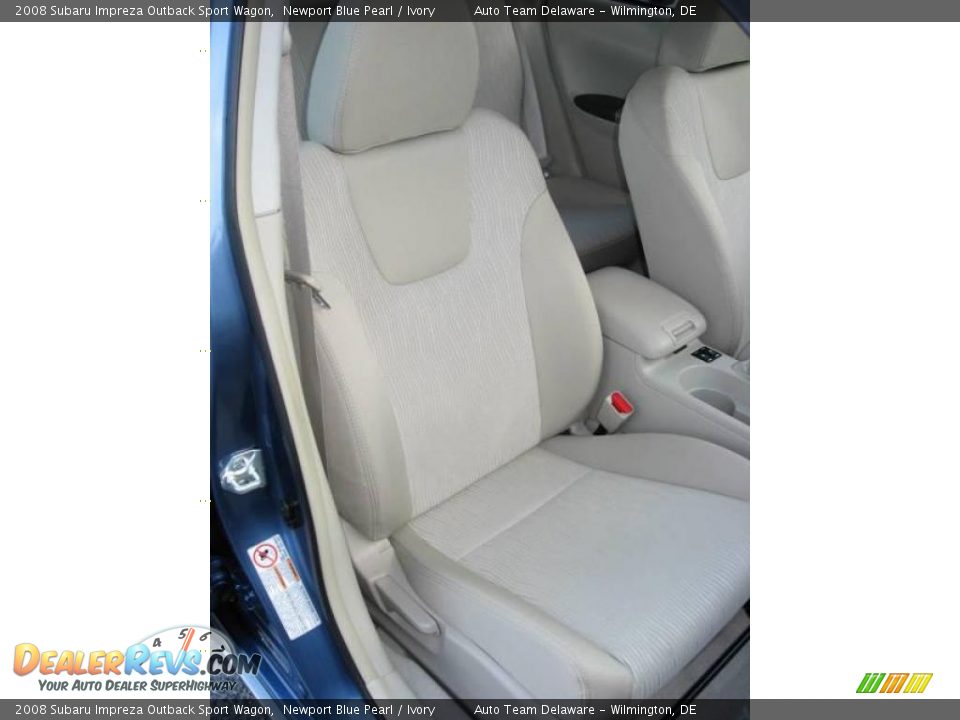 2008 Subaru Impreza Outback Sport Wagon Newport Blue Pearl / Ivory Photo #26
