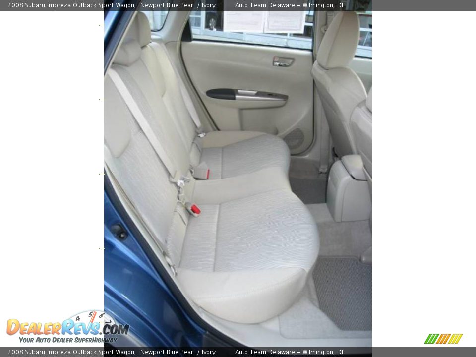 2008 Subaru Impreza Outback Sport Wagon Newport Blue Pearl / Ivory Photo #27
