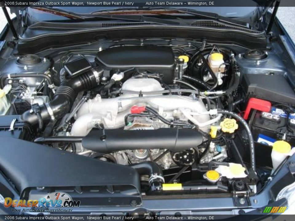 2008 Subaru Impreza Outback Sport Wagon Newport Blue Pearl / Ivory Photo #33