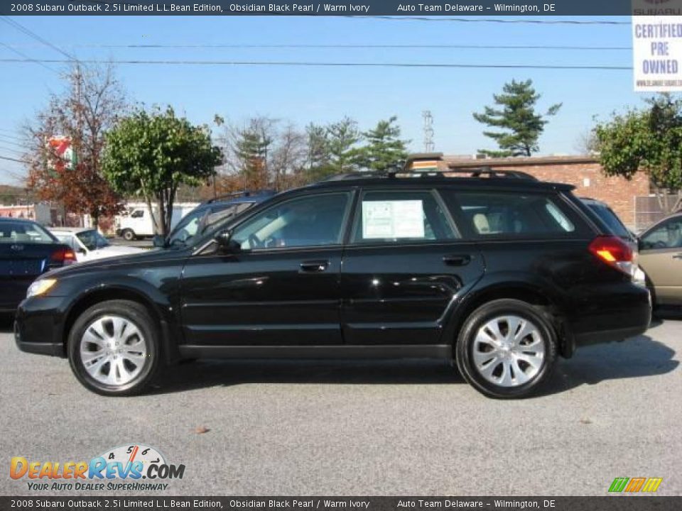 2008 Subaru Outback 2.5i Limited L.L.Bean Edition Obsidian Black Pearl / Warm Ivory Photo #3