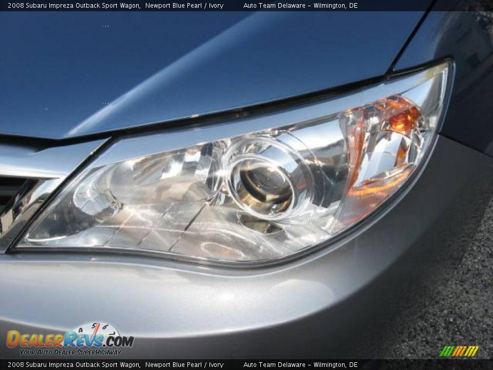 2008 Subaru Impreza Outback Sport Wagon Newport Blue Pearl / Ivory Photo #34