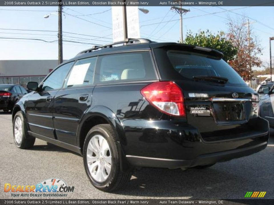 2008 Subaru Outback 2.5i Limited L.L.Bean Edition Obsidian Black Pearl / Warm Ivory Photo #4