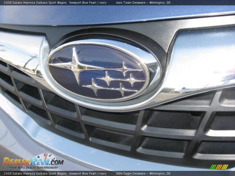 2008 Subaru Impreza Outback Sport Wagon Newport Blue Pearl / Ivory Photo #35