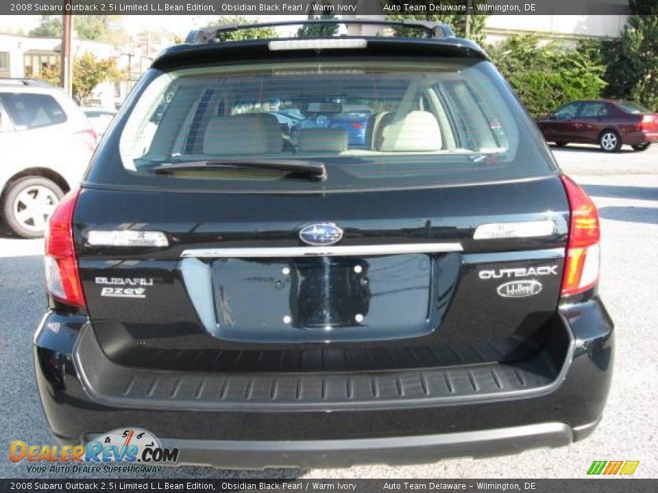 2008 Subaru Outback 2.5i Limited L.L.Bean Edition Obsidian Black Pearl / Warm Ivory Photo #5