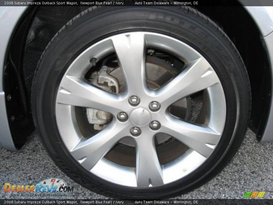 2008 Subaru Impreza Outback Sport Wagon Newport Blue Pearl / Ivory Photo #36