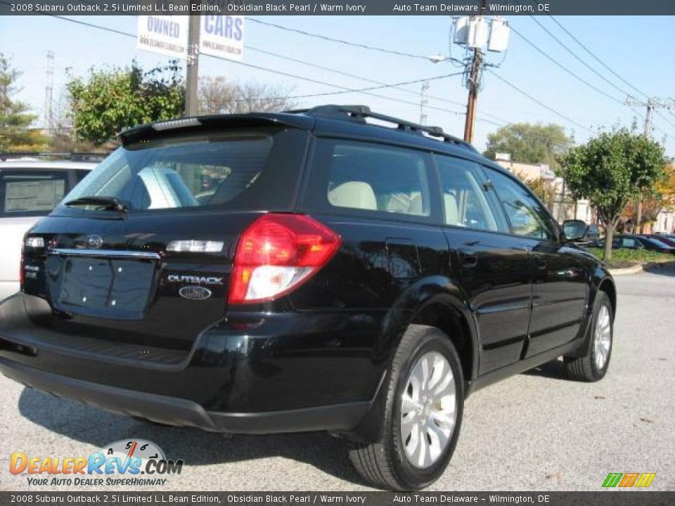 2008 Subaru Outback 2.5i Limited L.L.Bean Edition Obsidian Black Pearl / Warm Ivory Photo #6