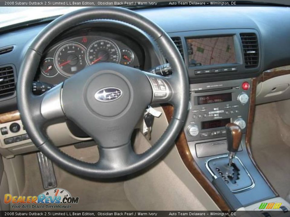 2008 Subaru Outback 2.5i Limited L.L.Bean Edition Obsidian Black Pearl / Warm Ivory Photo #11