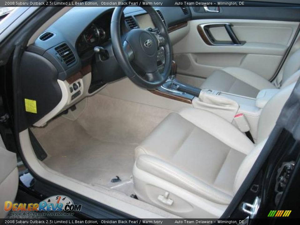 2008 Subaru Outback 2.5i Limited L.L.Bean Edition Obsidian Black Pearl / Warm Ivory Photo #12