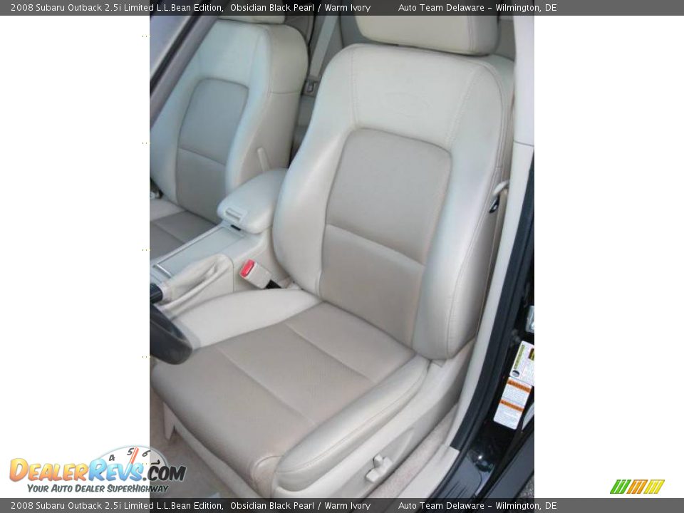 2008 Subaru Outback 2.5i Limited L.L.Bean Edition Obsidian Black Pearl / Warm Ivory Photo #13
