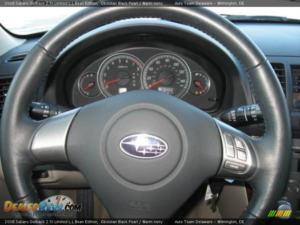 2008 Subaru Outback 2.5i Limited L.L.Bean Edition Obsidian Black Pearl / Warm Ivory Photo #15