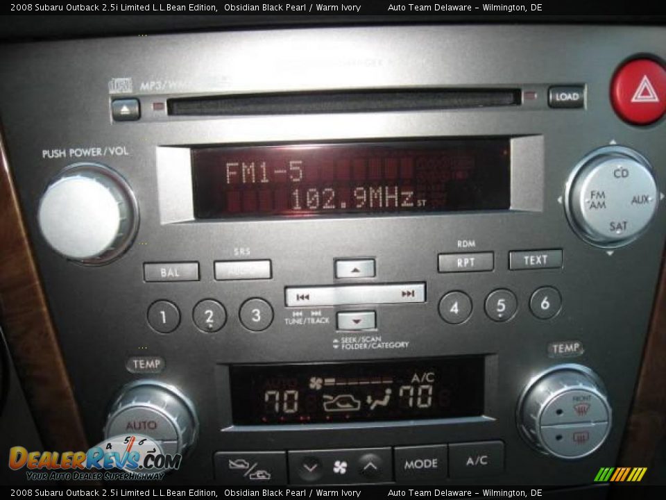 2008 Subaru Outback 2.5i Limited L.L.Bean Edition Obsidian Black Pearl / Warm Ivory Photo #19
