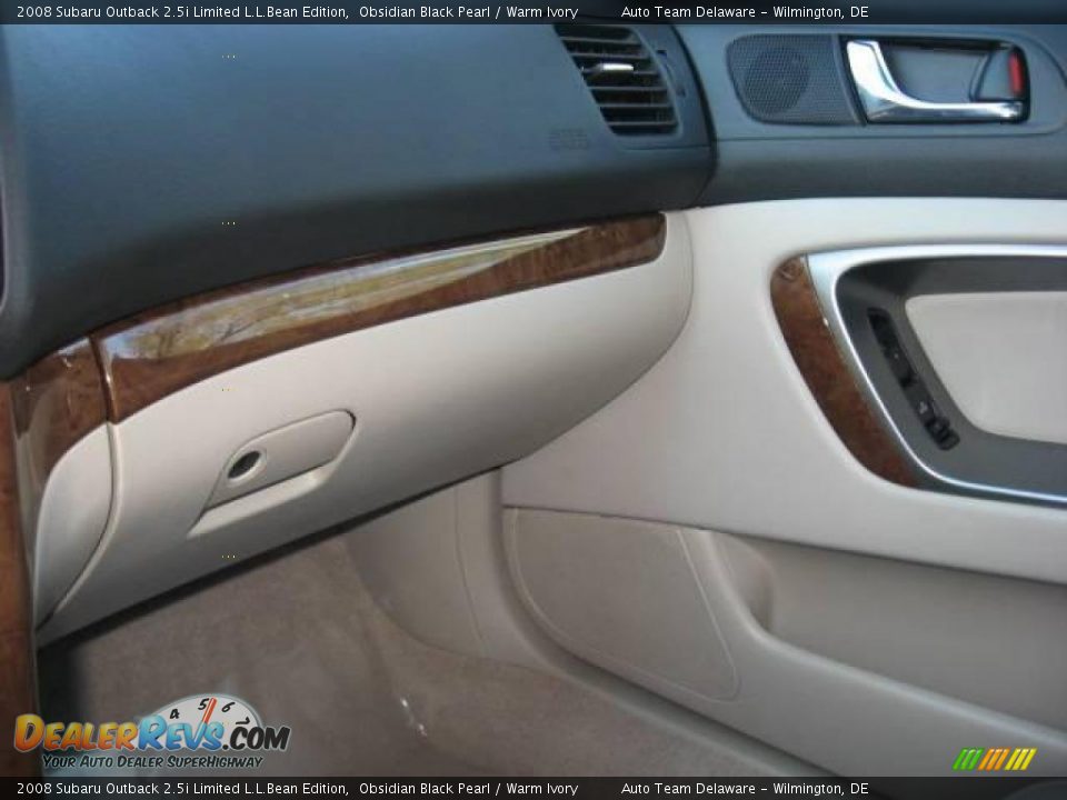 2008 Subaru Outback 2.5i Limited L.L.Bean Edition Obsidian Black Pearl / Warm Ivory Photo #26
