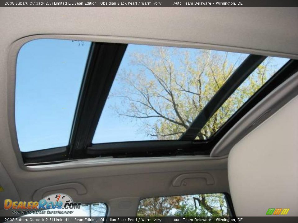 2008 Subaru Outback 2.5i Limited L.L.Bean Edition Obsidian Black Pearl / Warm Ivory Photo #28