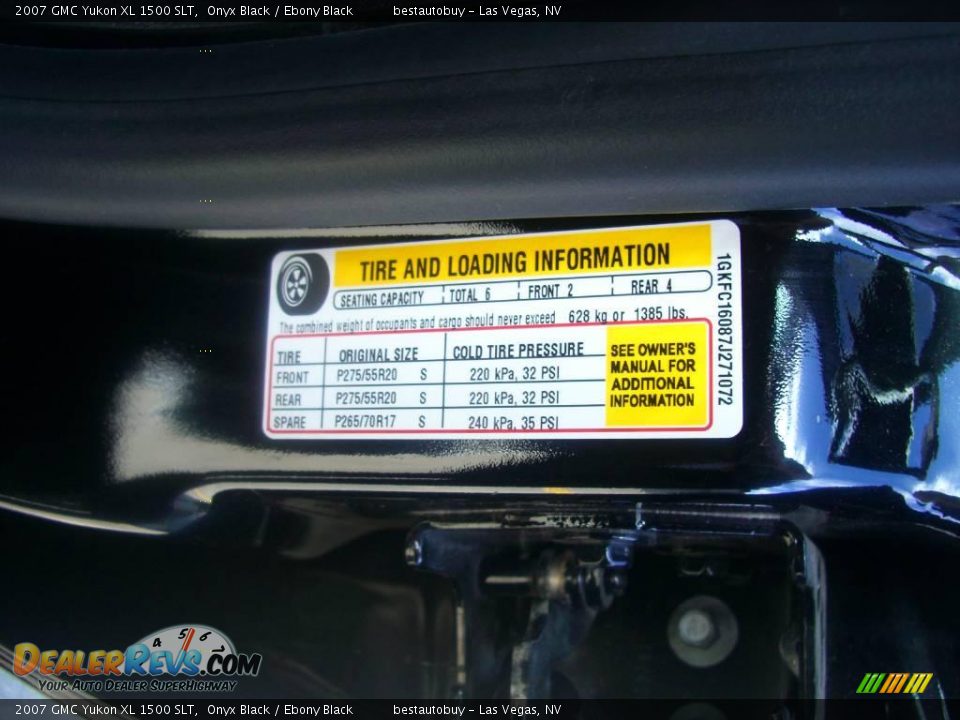 2007 GMC Yukon XL 1500 SLT Onyx Black / Ebony Black Photo #11