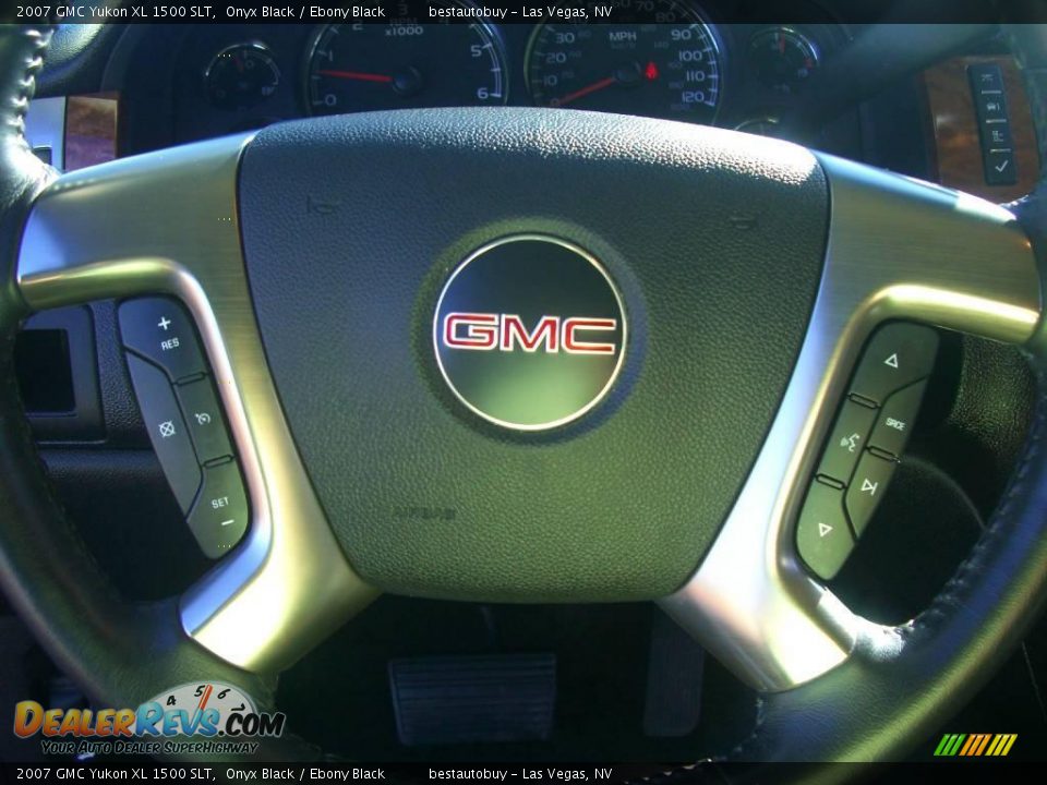 2007 GMC Yukon XL 1500 SLT Onyx Black / Ebony Black Photo #25