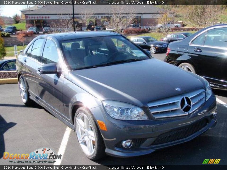 2010 Mercedes-Benz C 300 Sport Steel Grey Metallic / Grey/Black Photo #3