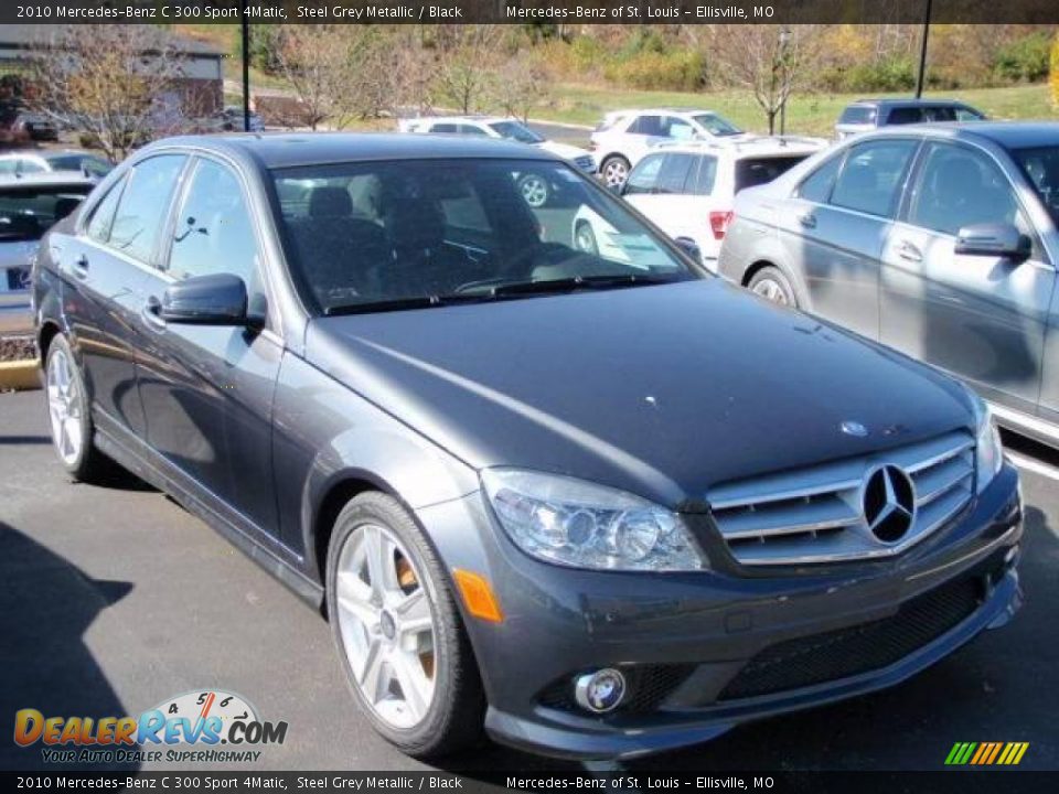 2010 Mercedes-Benz C 300 Sport 4Matic Steel Grey Metallic / Black Photo #3