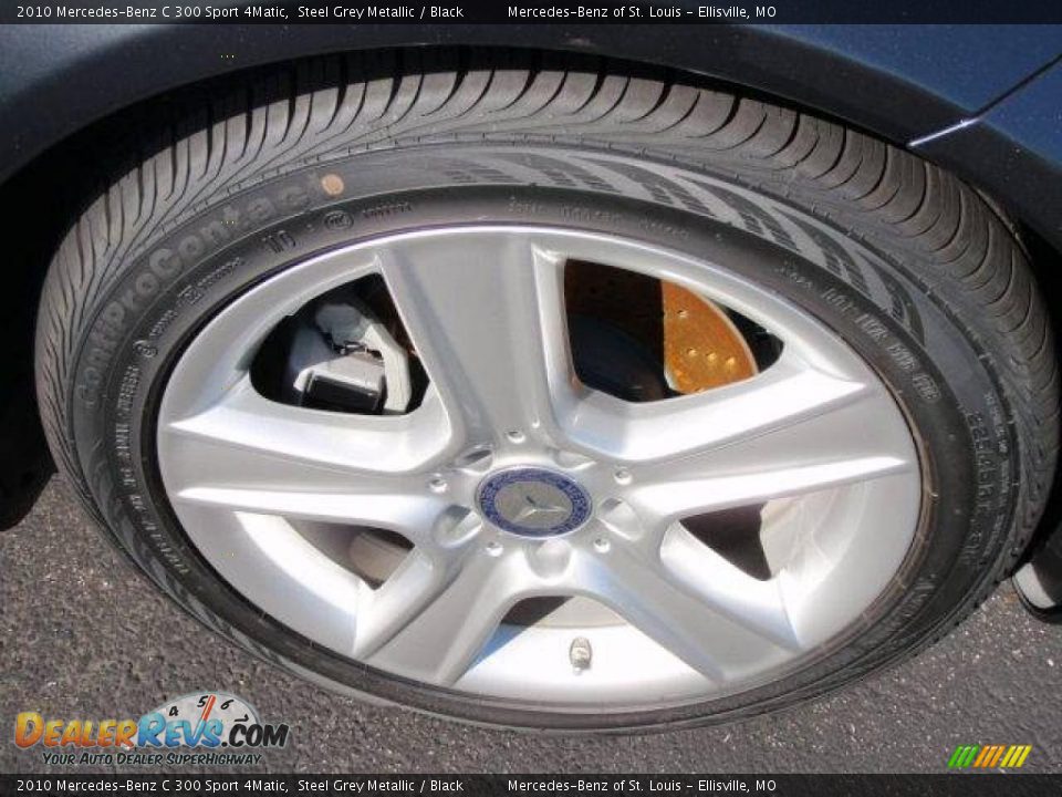 2010 Mercedes-Benz C 300 Sport 4Matic Steel Grey Metallic / Black Photo #4