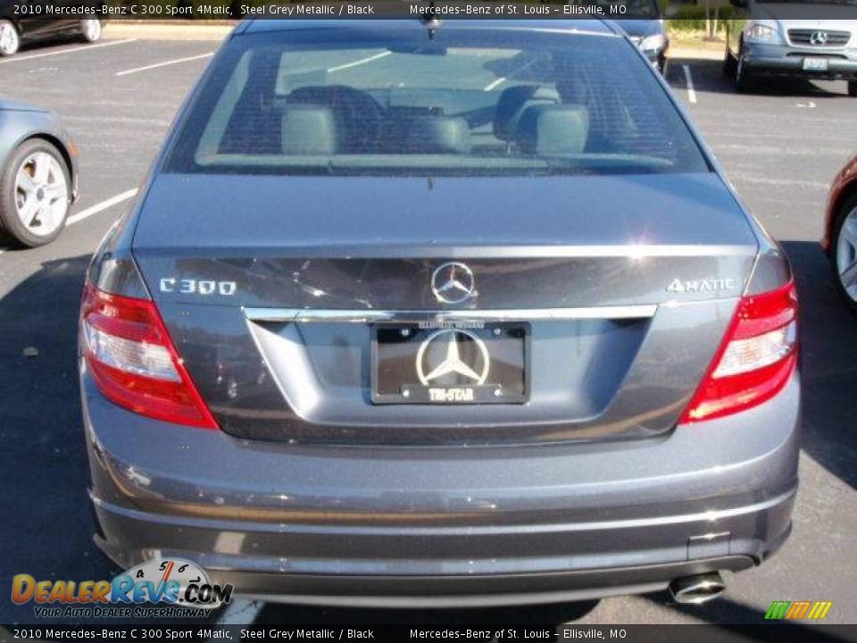 2010 Mercedes-Benz C 300 Sport 4Matic Steel Grey Metallic / Black Photo #6