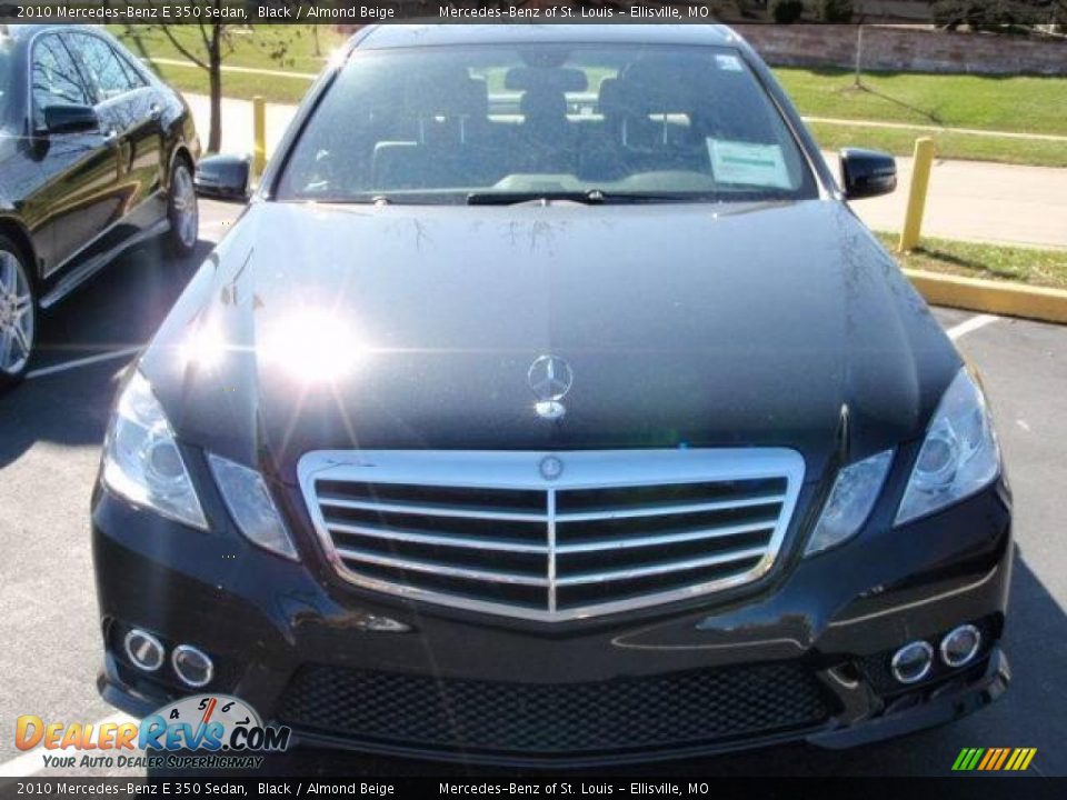 2010 Mercedes-Benz E 350 Sedan Black / Almond Beige Photo #2