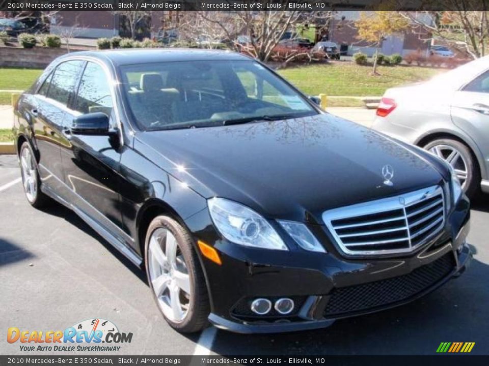 2010 Mercedes-Benz E 350 Sedan Black / Almond Beige Photo #3