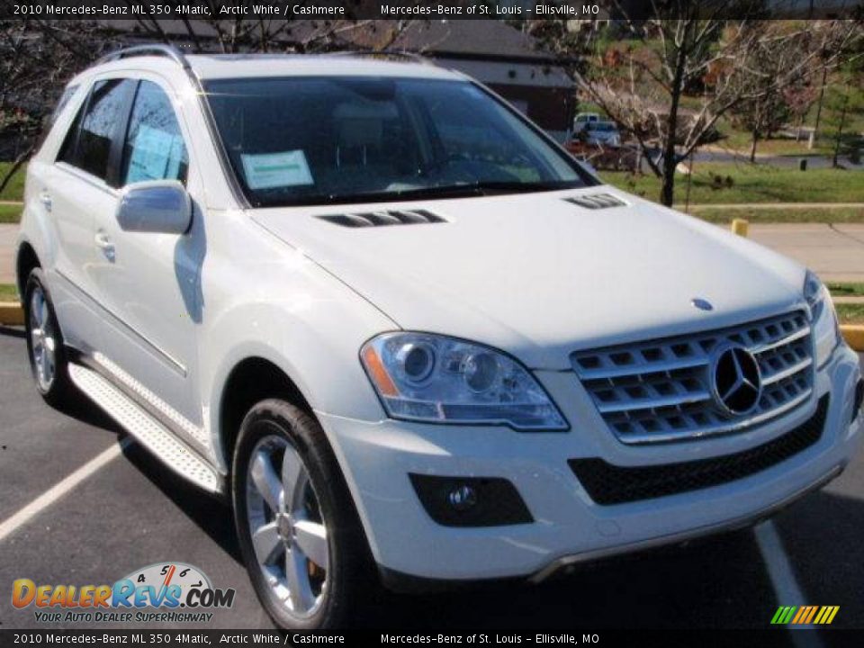 2010 Mercedes-Benz ML 350 4Matic Arctic White / Cashmere Photo #3
