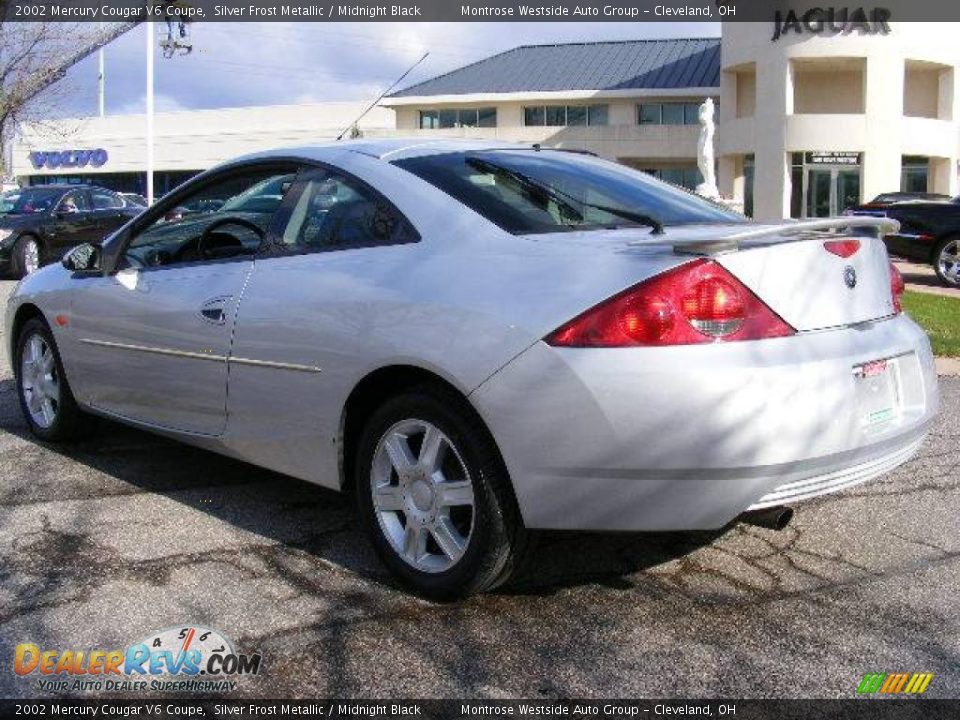 2002 Mercury Cougar V6 Coupe Silver Frost Metallic / Midnight Black Photo #3