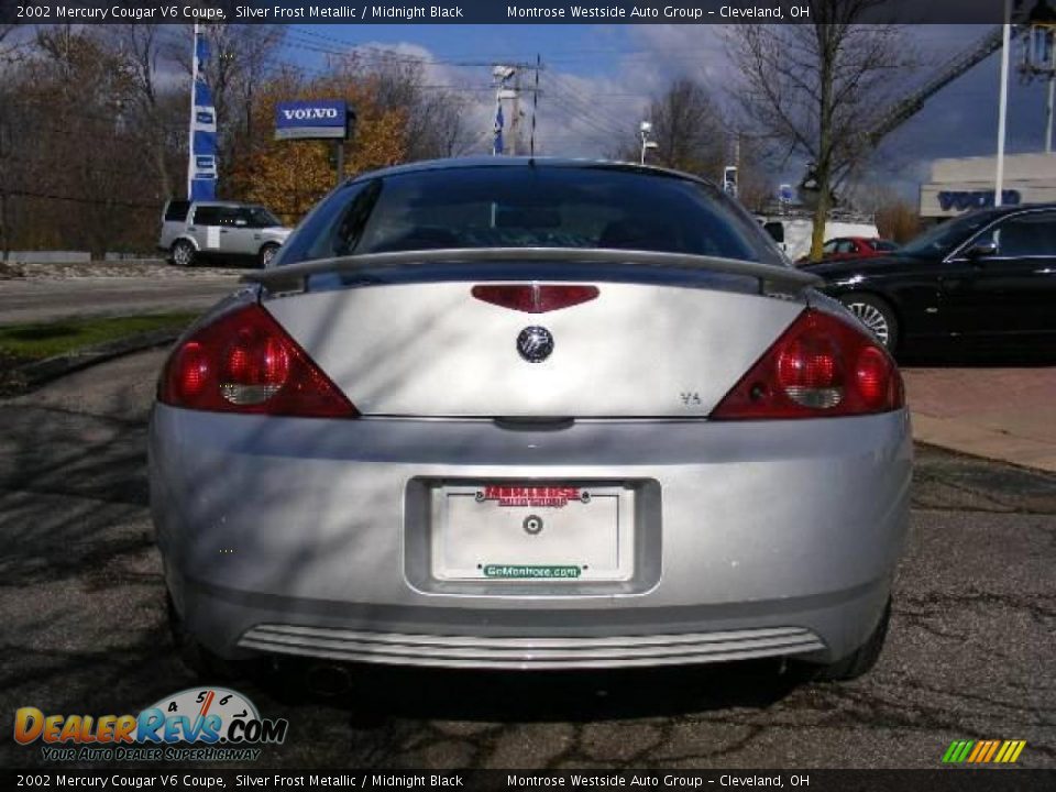 2002 Mercury Cougar V6 Coupe Silver Frost Metallic / Midnight Black Photo #4