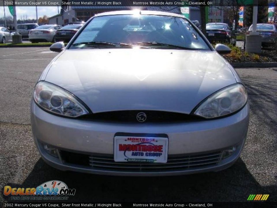 2002 Mercury Cougar V6 Coupe Silver Frost Metallic / Midnight Black Photo #8