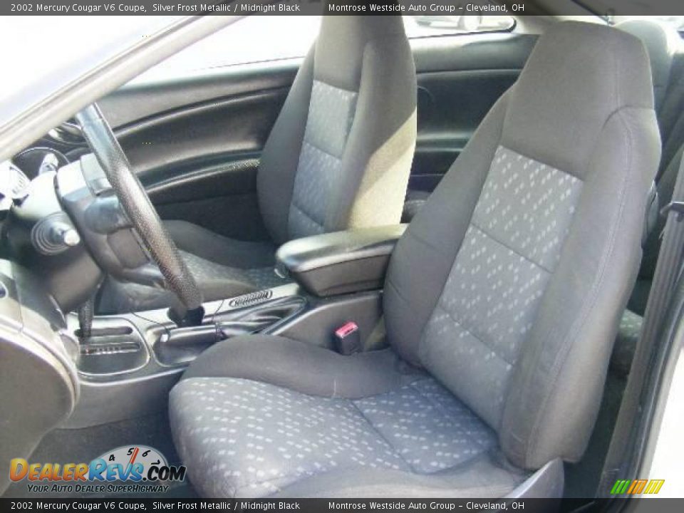 2002 Mercury Cougar V6 Coupe Silver Frost Metallic / Midnight Black Photo #9
