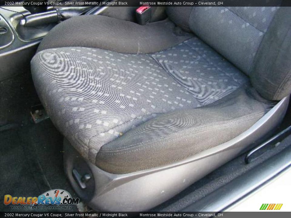 2002 Mercury Cougar V6 Coupe Silver Frost Metallic / Midnight Black Photo #10