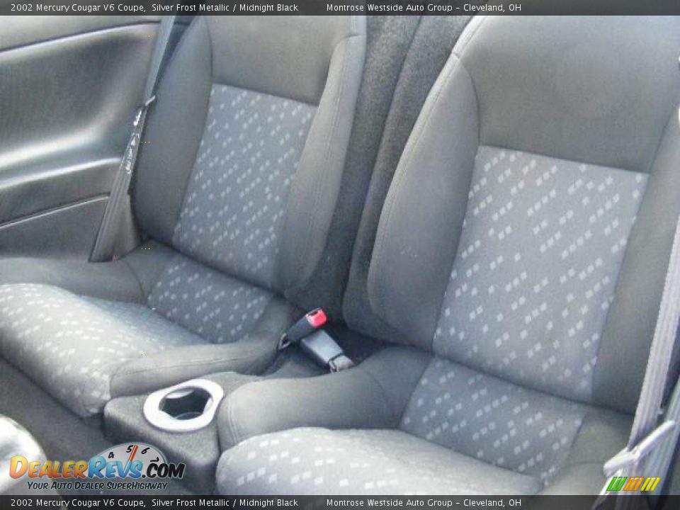 2002 Mercury Cougar V6 Coupe Silver Frost Metallic / Midnight Black Photo #11