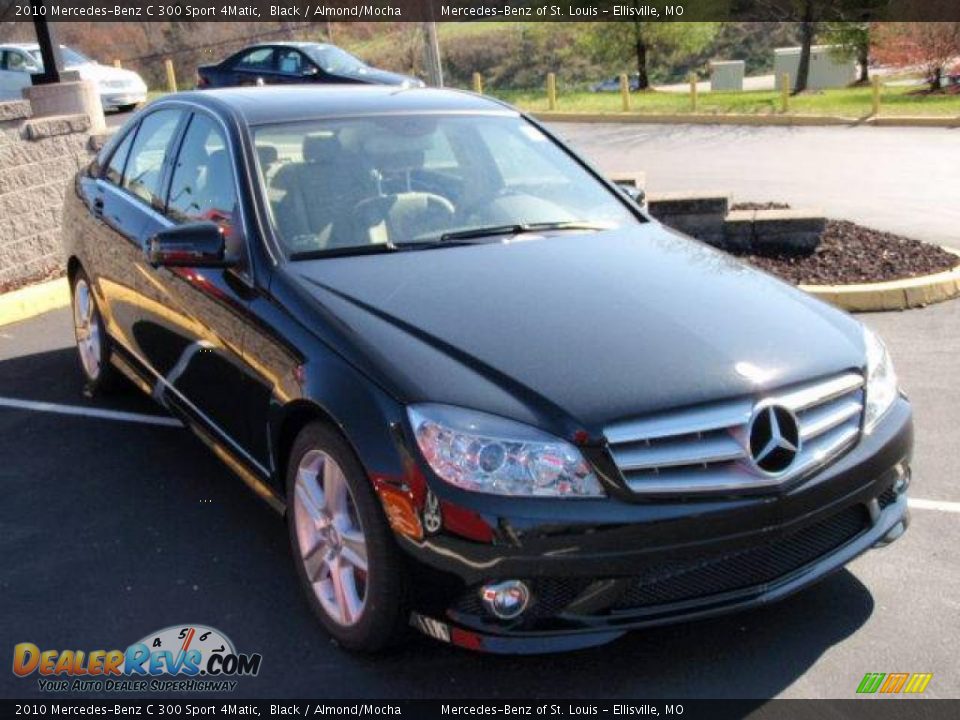 2010 Mercedes-Benz C 300 Sport 4Matic Black / Almond/Mocha Photo #3