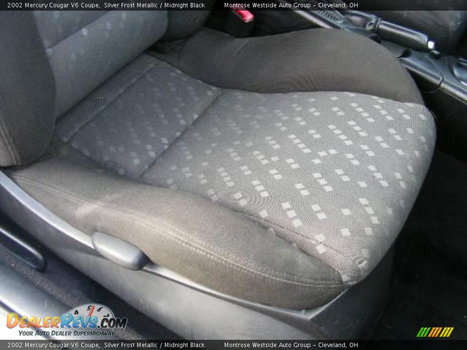 2002 Mercury Cougar V6 Coupe Silver Frost Metallic / Midnight Black Photo #14