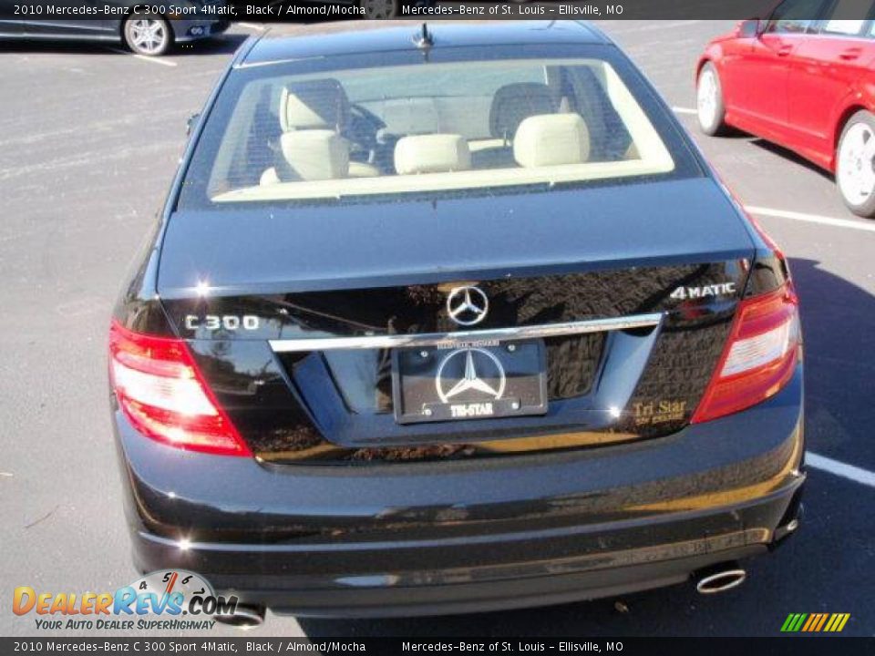 2010 Mercedes-Benz C 300 Sport 4Matic Black / Almond/Mocha Photo #5