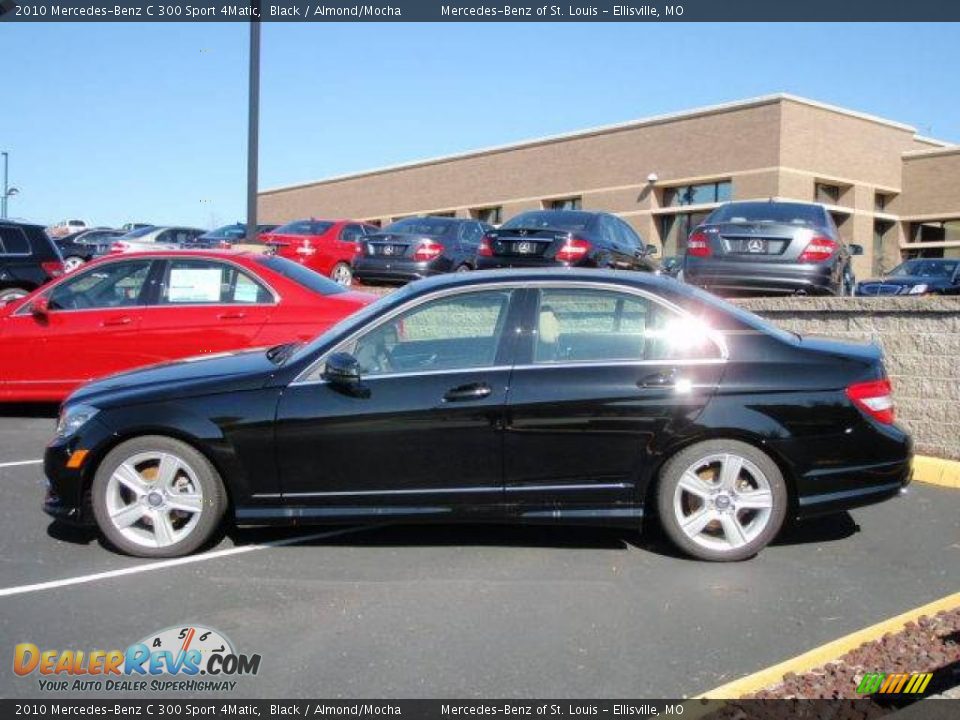 2010 Mercedes-Benz C 300 Sport 4Matic Black / Almond/Mocha Photo #6