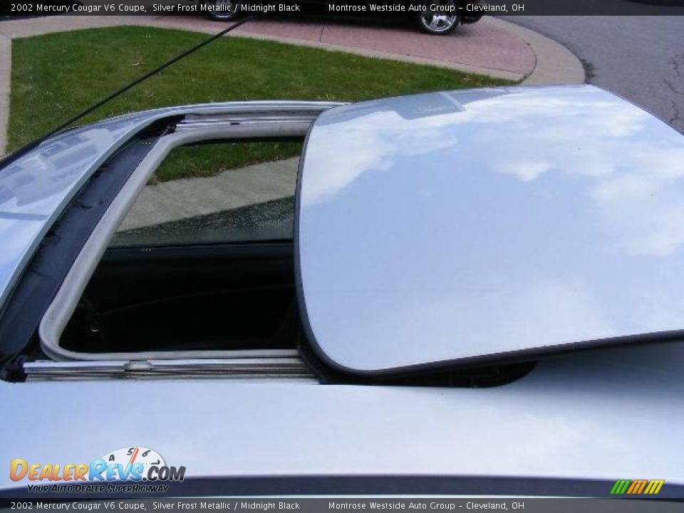 2002 Mercury Cougar V6 Coupe Silver Frost Metallic / Midnight Black Photo #25