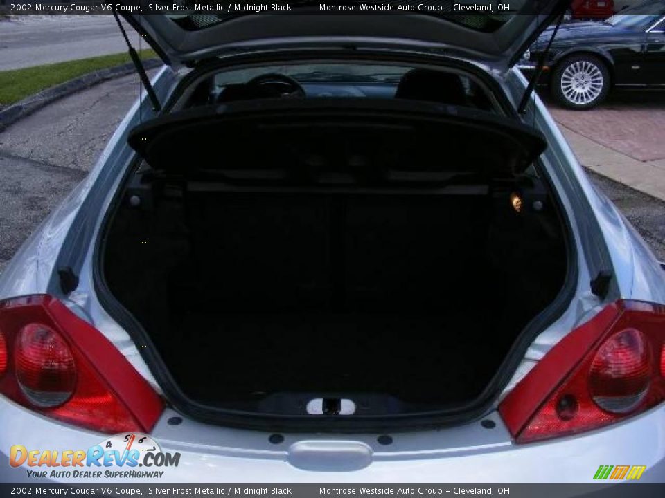 2002 Mercury Cougar V6 Coupe Silver Frost Metallic / Midnight Black Photo #26