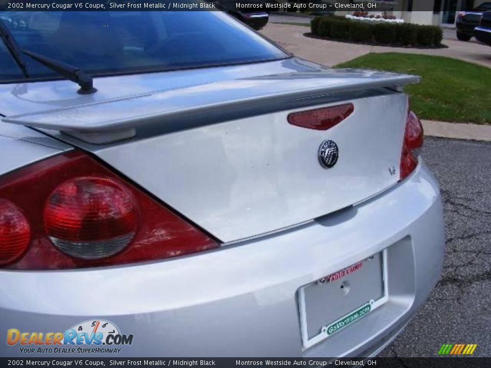 2002 Mercury Cougar V6 Coupe Silver Frost Metallic / Midnight Black Photo #27