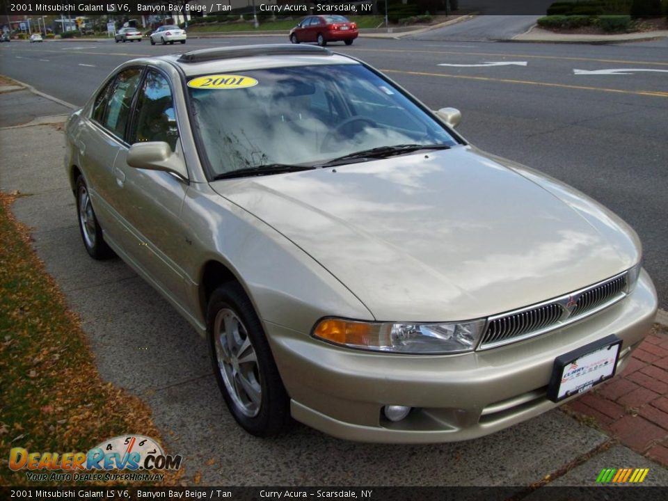 2001 Mitsubishi Galant LS V6 Banyon Bay Beige / Tan Photo #4