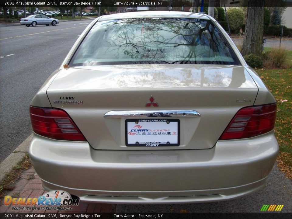 2001 Mitsubishi Galant LS V6 Banyon Bay Beige / Tan Photo #6