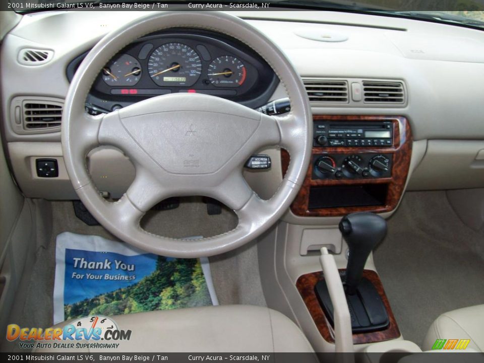 2001 Mitsubishi Galant LS V6 Banyon Bay Beige / Tan Photo #13