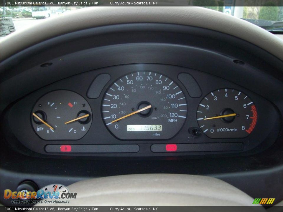 2001 Mitsubishi Galant LS V6 Banyon Bay Beige / Tan Photo #15
