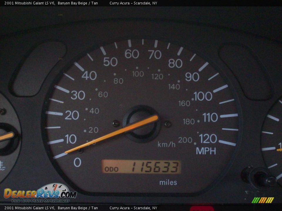 2001 Mitsubishi Galant LS V6 Banyon Bay Beige / Tan Photo #16