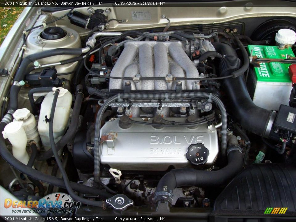 2001 Mitsubishi Galant LS V6 Banyon Bay Beige / Tan Photo #23