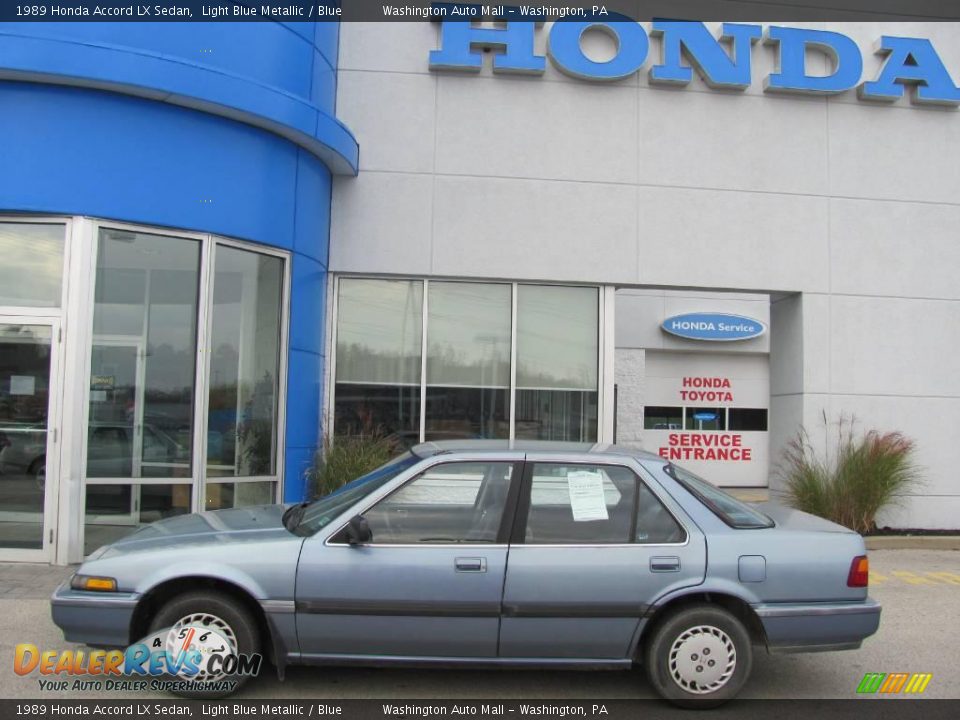 1989 Honda Accord LX Sedan Light Blue Metallic / Blue Photo #3