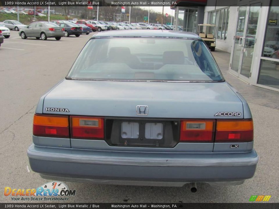 1989 Honda Accord LX Sedan Light Blue Metallic / Blue Photo #5